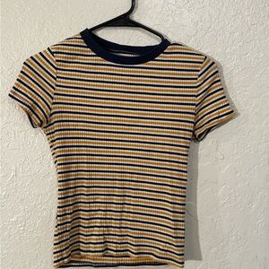 Striped Yellow and Blue Women's Top